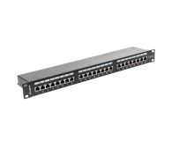 LANBERG Patch Panel 24 Port 1U Kat.5E czarny ekranowany PPS5-1024-B - 457248 - zdjęcie 2